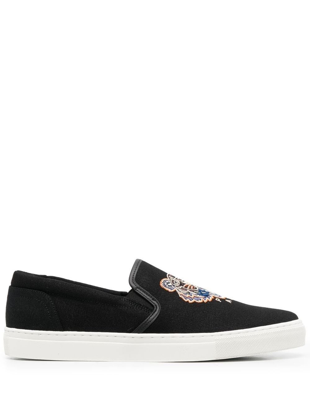 Kenzo KENZO- Cotton Canvas Tiger Slip On Sneakers