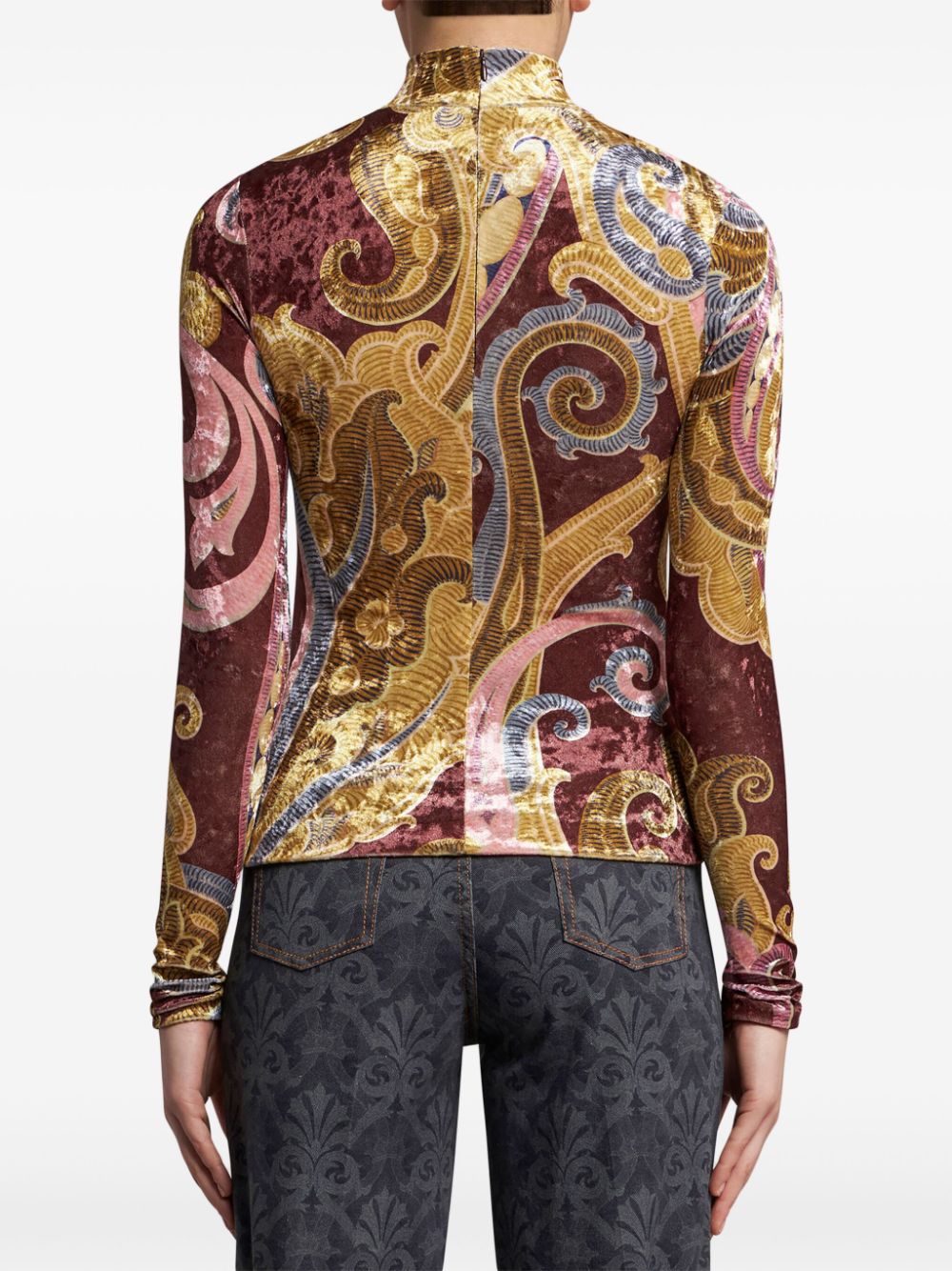 Etro ETRO- Printed High-neck Sweater