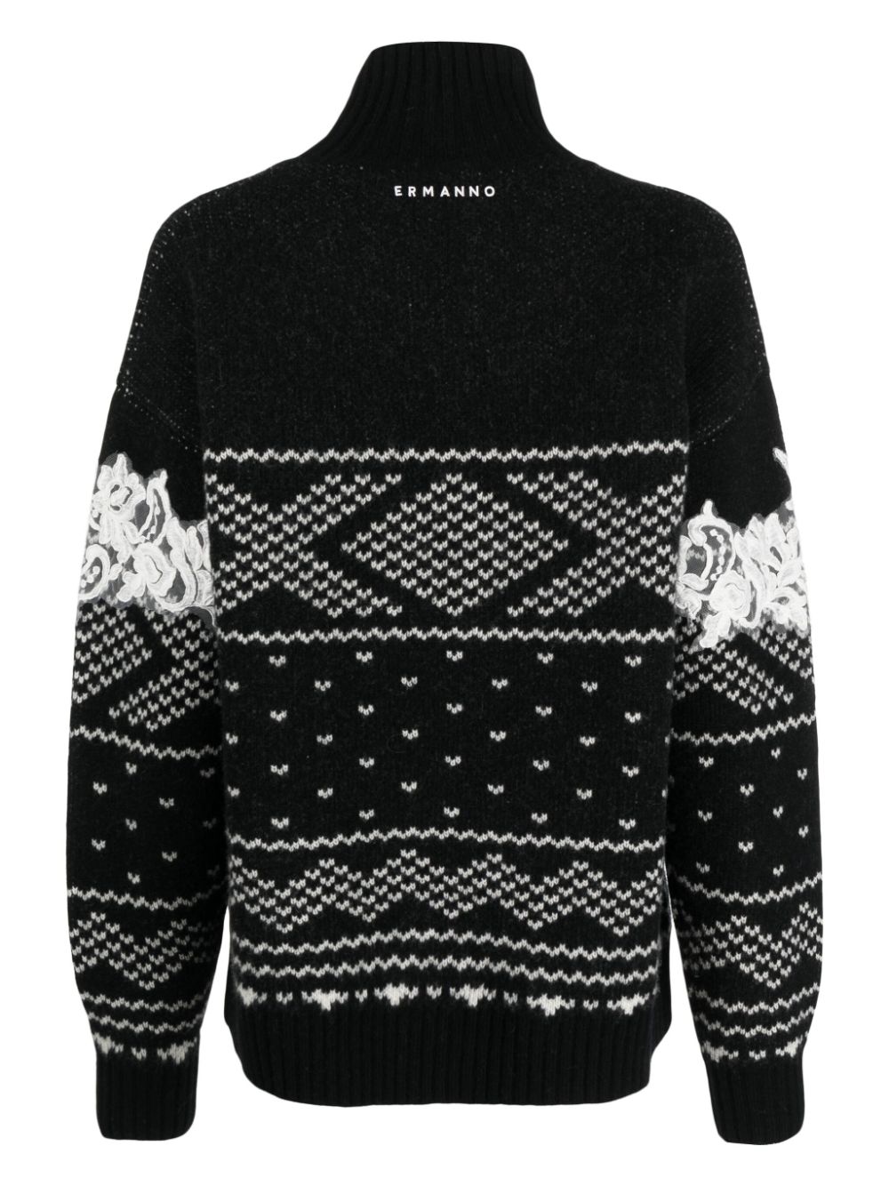 Ermanno ERMANNO- Embroidered Turtleneck Sweater