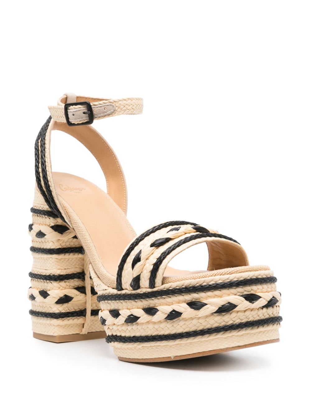  CASTANER SINCE 1927- Flas Raffia Heel Sandals