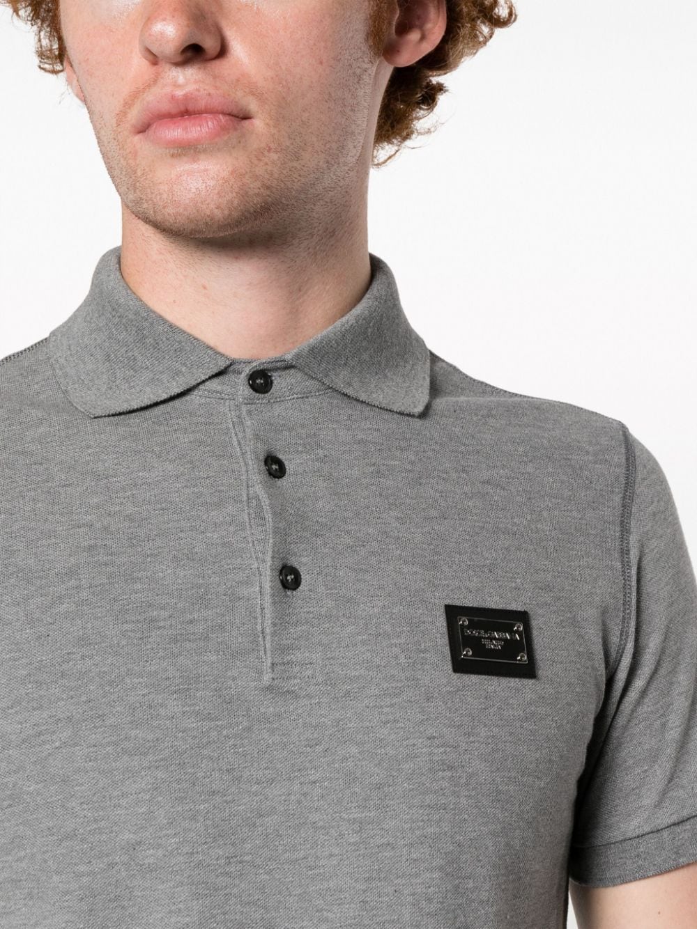 Dolce & Gabbana DOLCE & GABBANA- Logo Cotton Polo Shirt