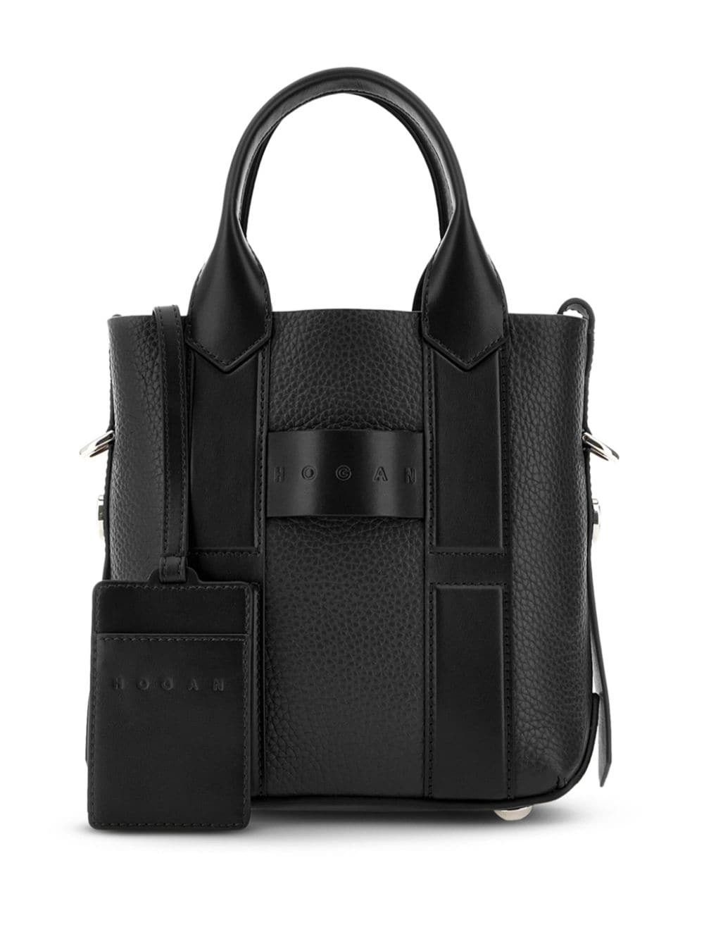 Hogan HOGAN- Script Small Leather Tote Bag