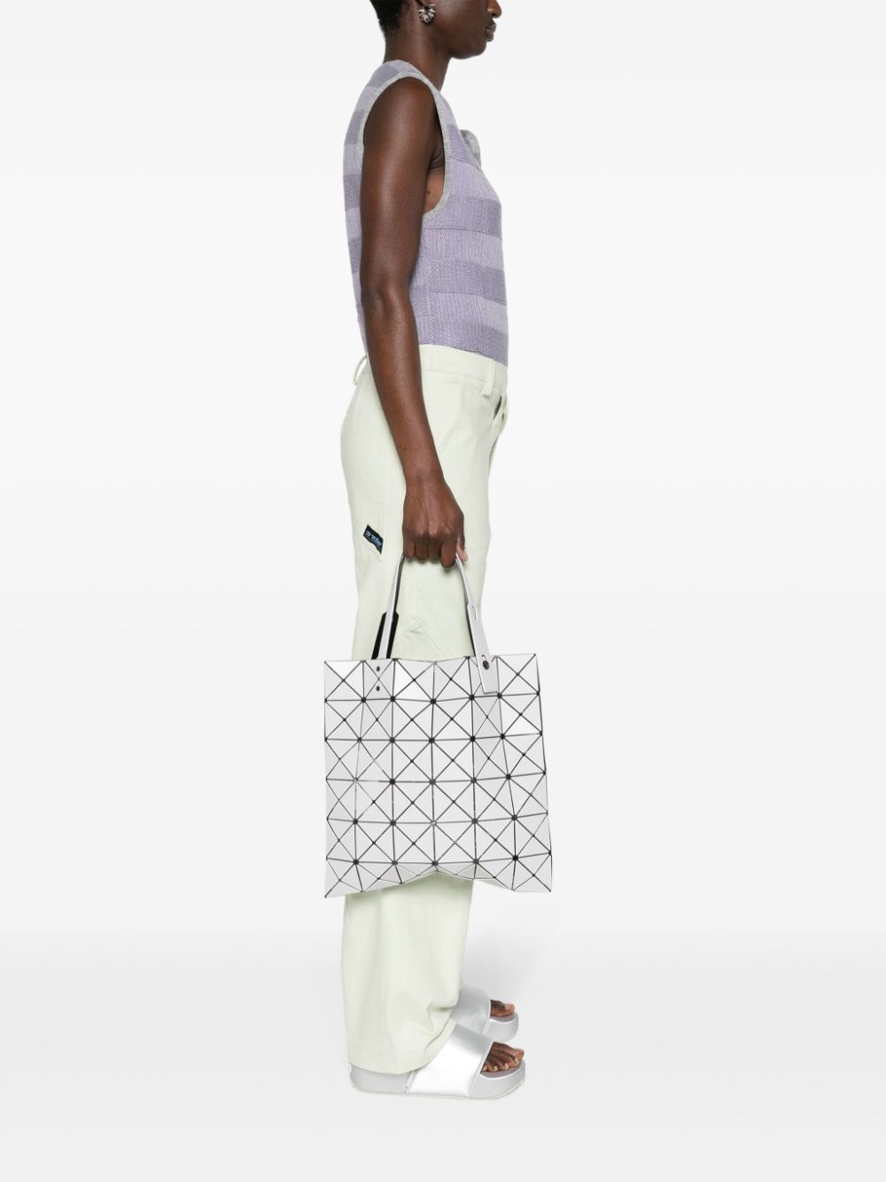  BAOBAO ISSEY MIYAKE- Lucent Matte Geometric-panel Tote Bag