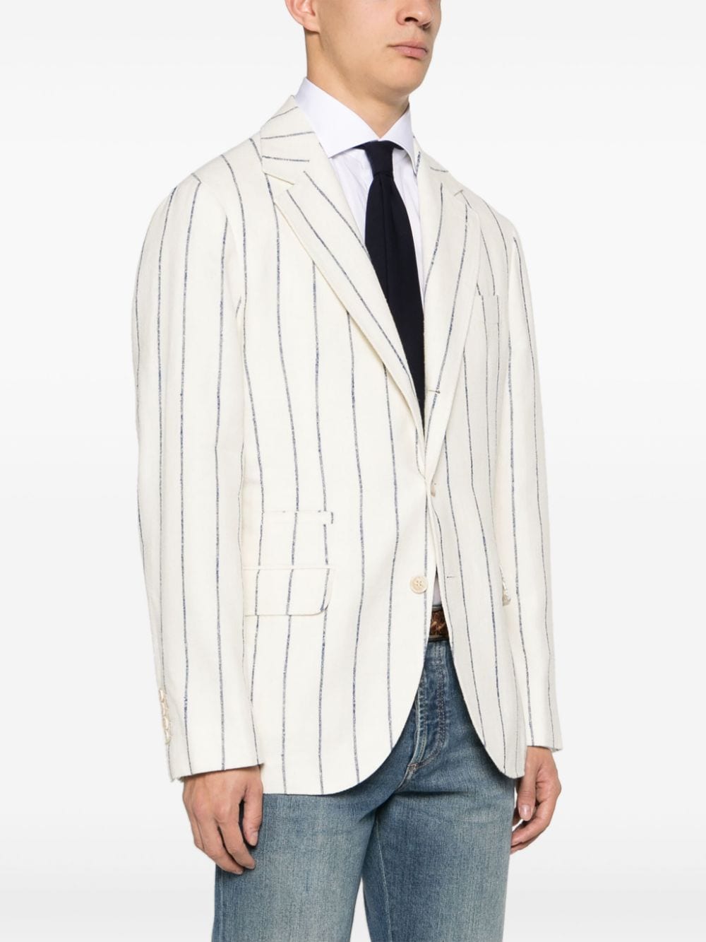 Brunello Cucinelli BRUNELLO CUCINELLI- Wool And Linen Blenad Jacket