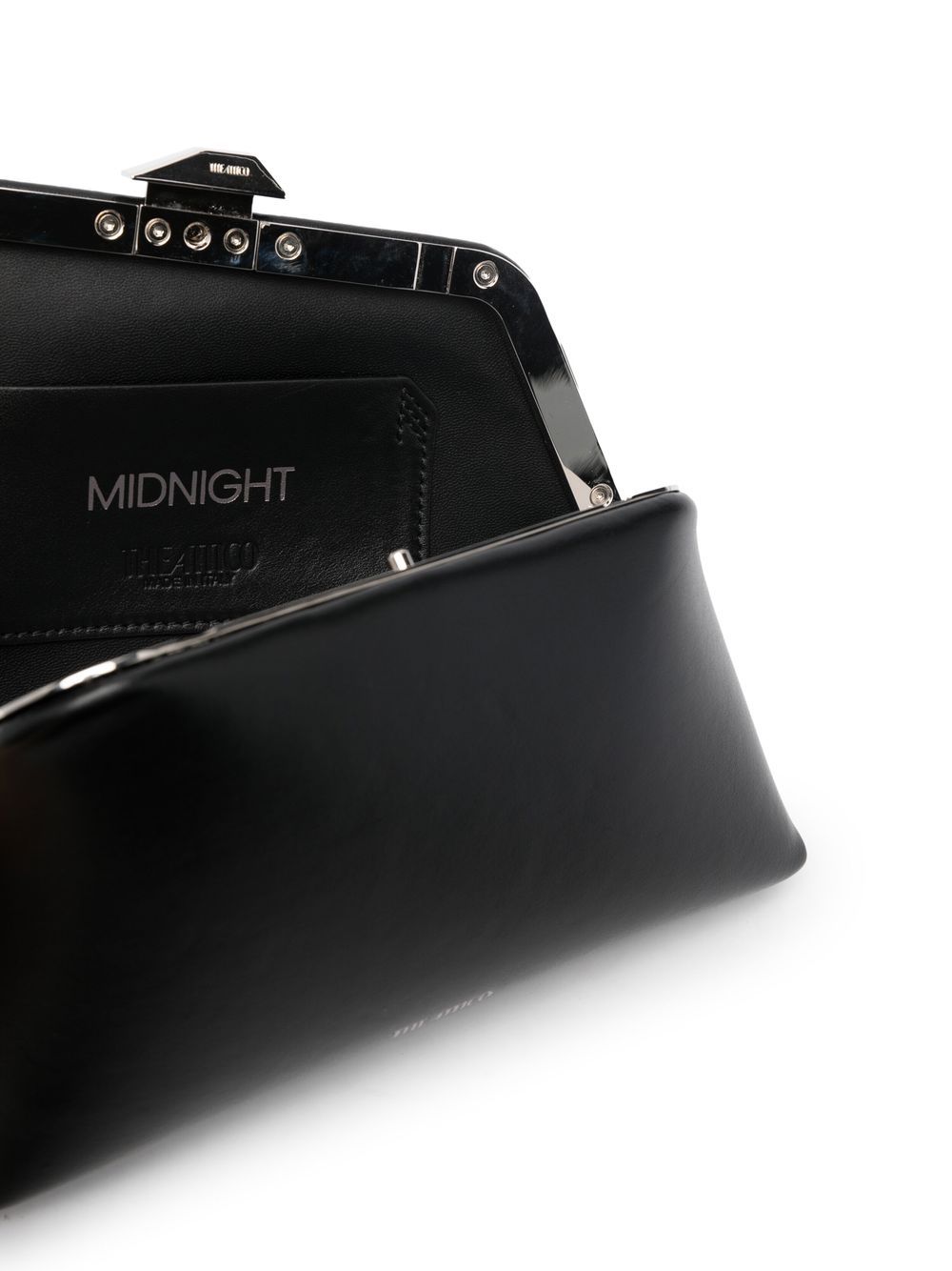 The Attico THE ATTICO- Midnight Leather Clutch Bag