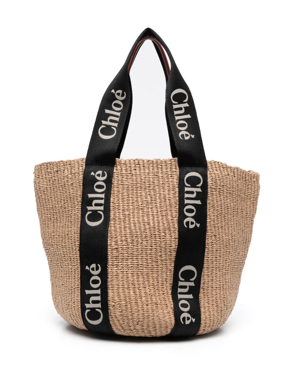 Chloé CHLOÉ- Woody Large Straw Basket Bag