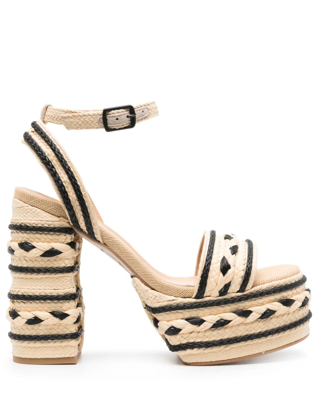  CASTANER SINCE 1927- Flas Raffia Heel Sandals