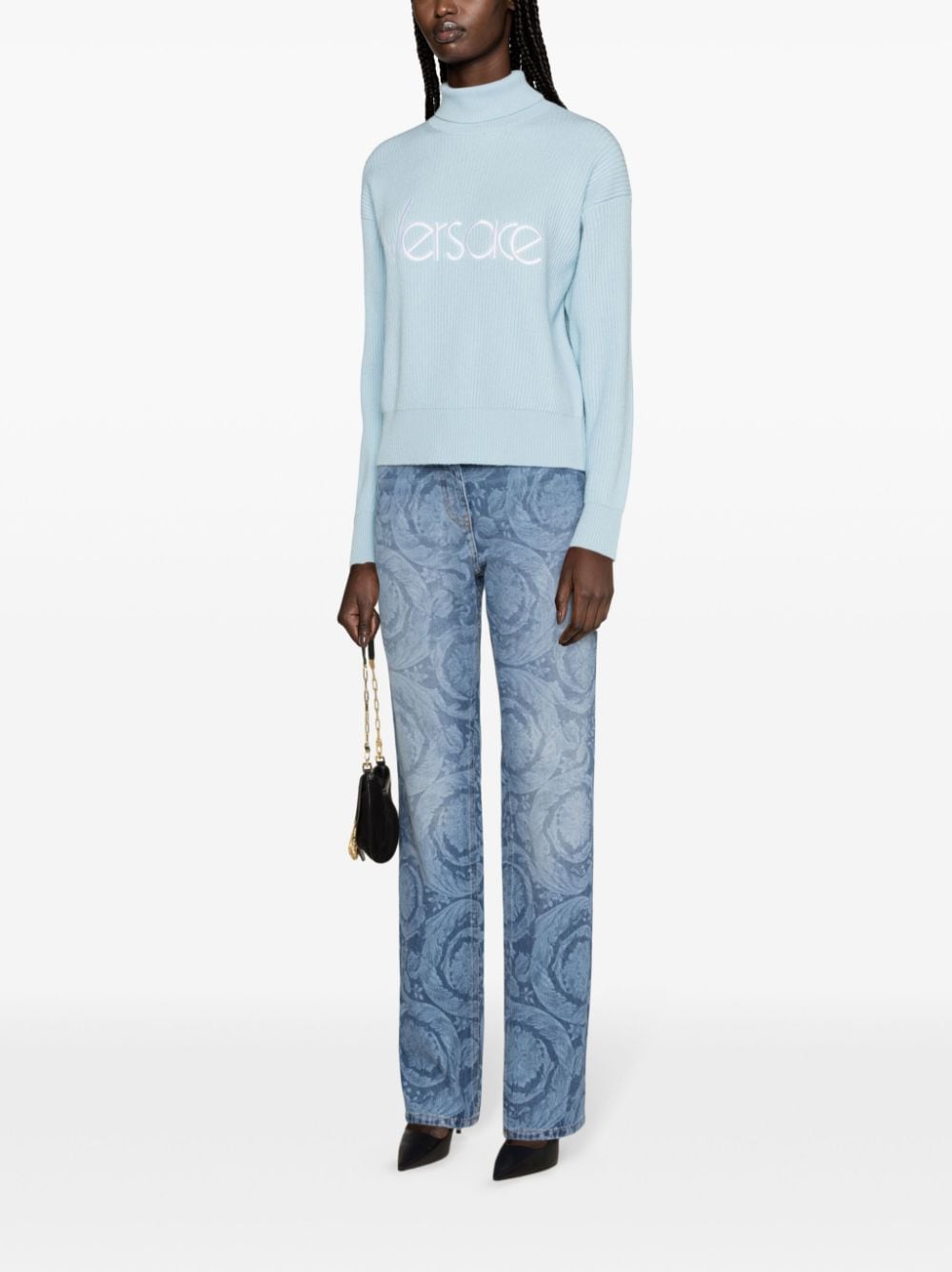 Versace VERSACE- Barocco Print Denim Jeans