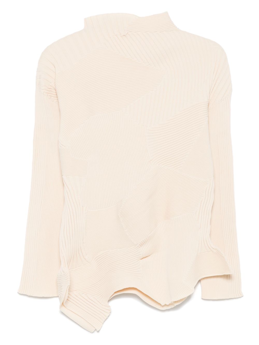 Issey Miyake ISSEY MIYAKE- Asymmetric Mock-neck Sweater