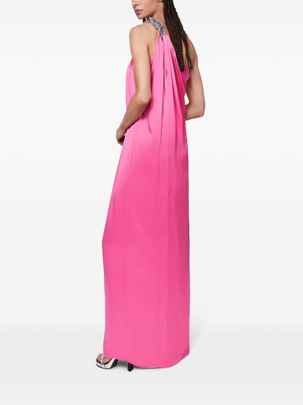 Stella McCartney STELLA MCCARTNEY- Crystal One-shoulder Long Dress