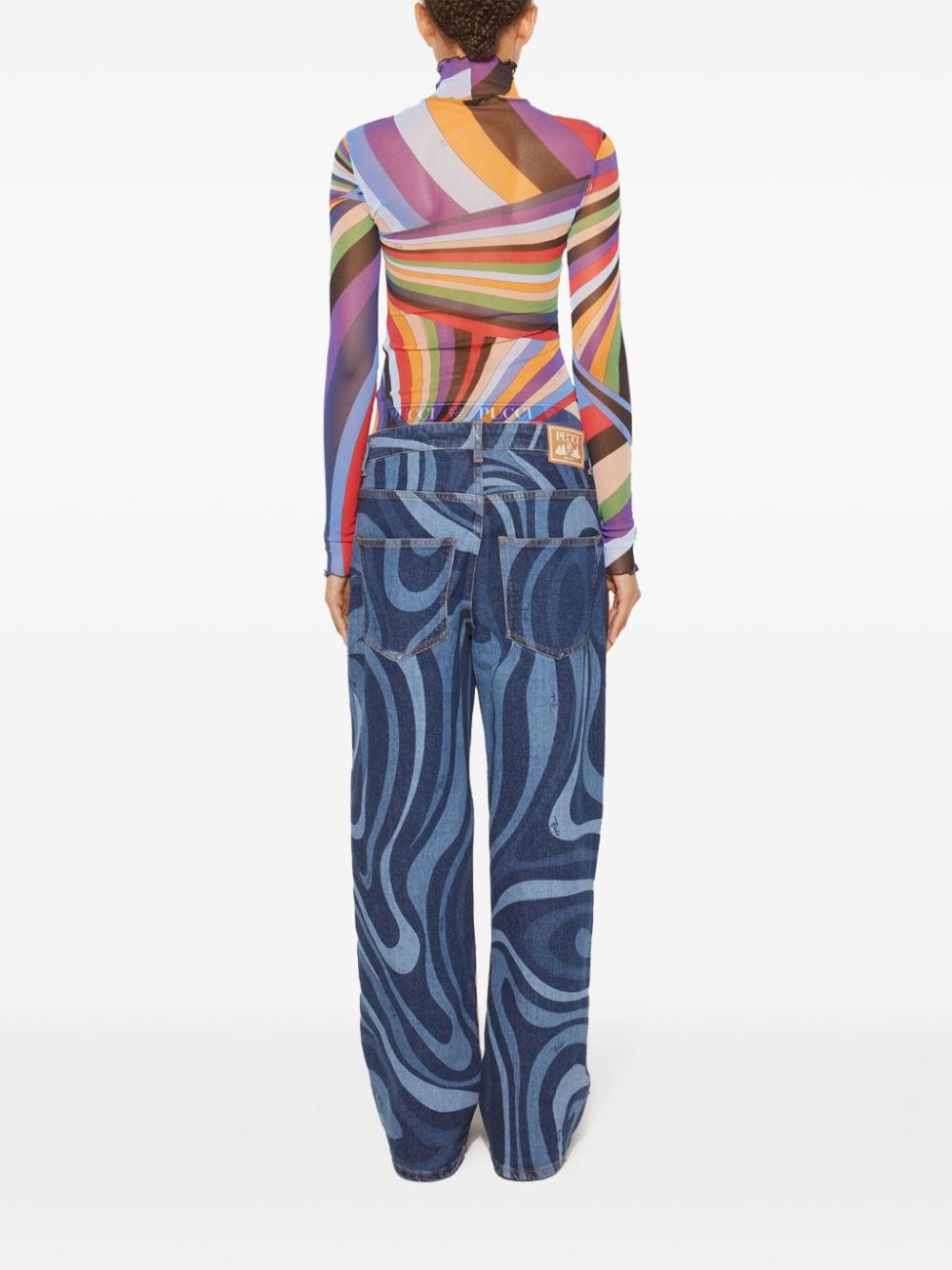 pucci PUCCI- Printed High-neck Top