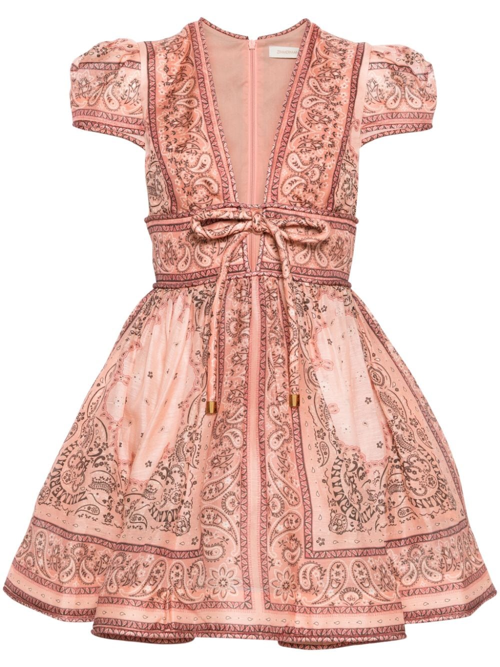 Zimmermann ZIMMERMANN- Bandana Print Linen And Silk Blend Mini Dress