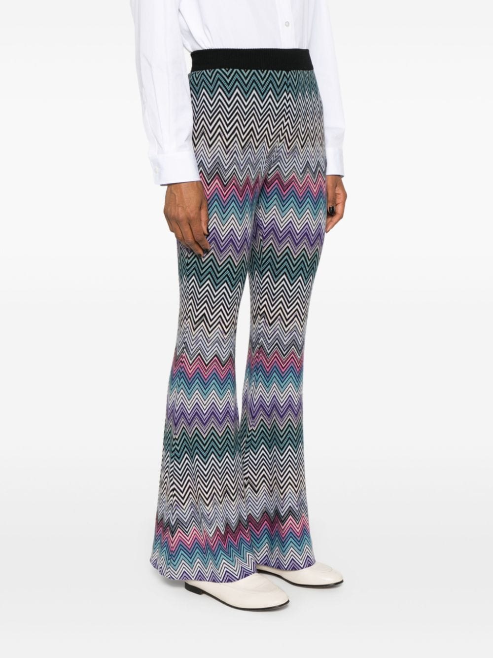 Missoni MISSONI- Zig Zag Motif Wool Trousers