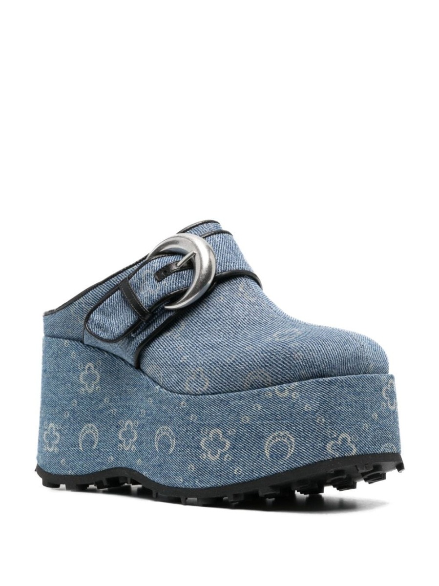 Marine Serre MARINE SERRE- Monogram Denim Clog