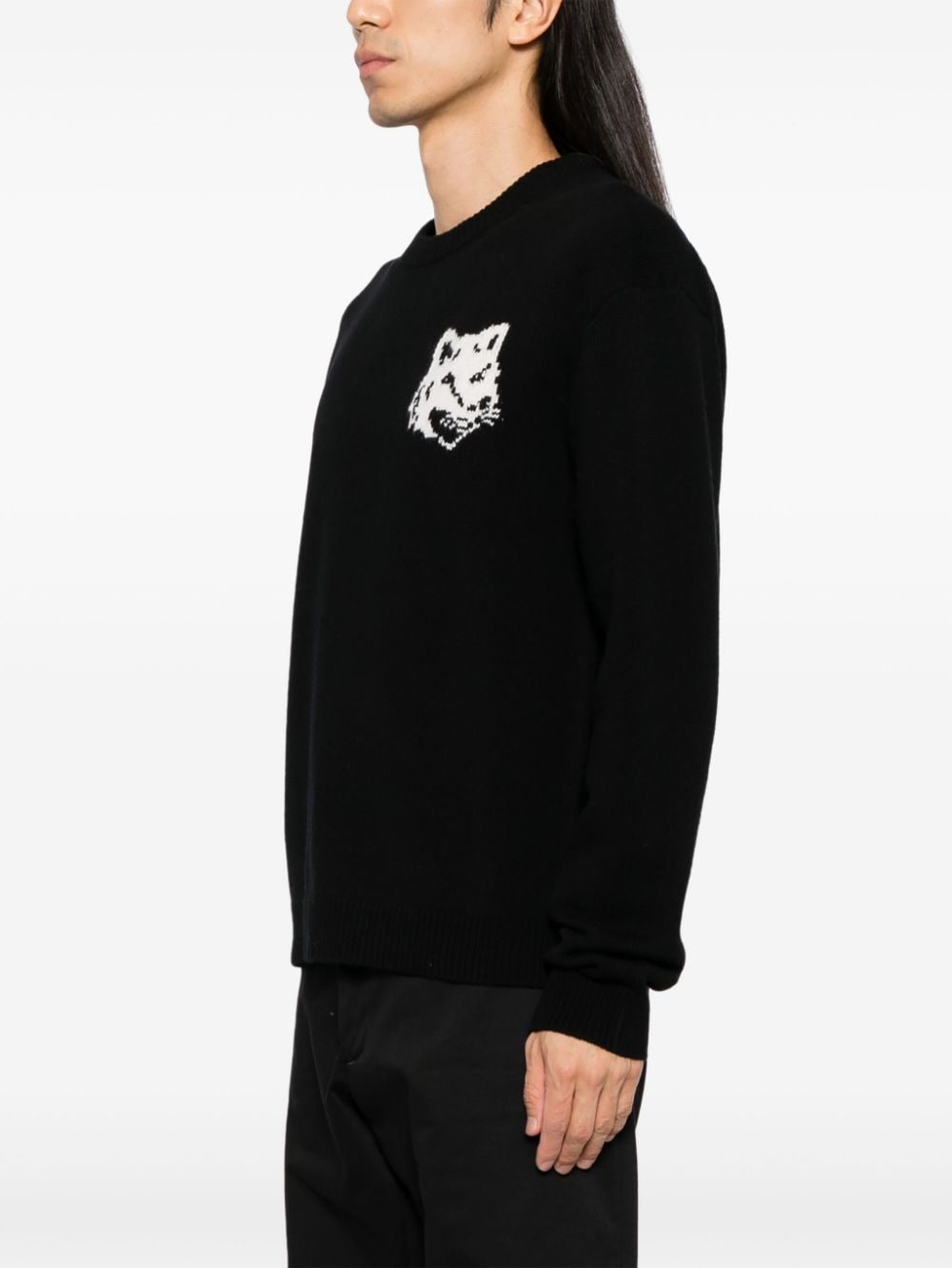  MAISON KITSUNE'- Fox Head Wool Jumper