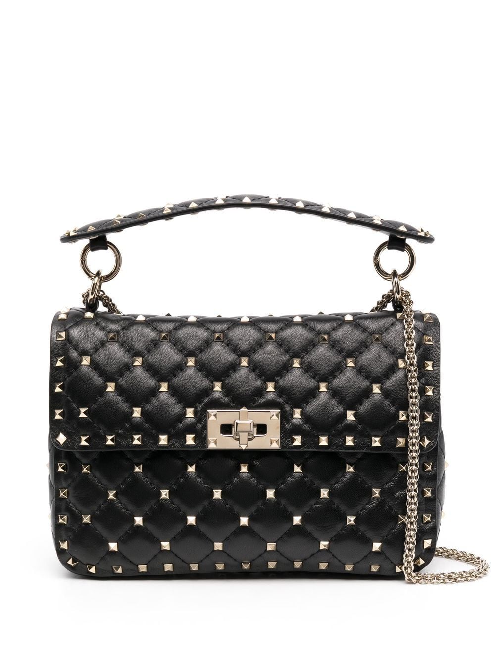 VALENTINO GARAVANI VALENTINO GARAVANI- Rockstud Spike Medium Leather Shoulder Bag