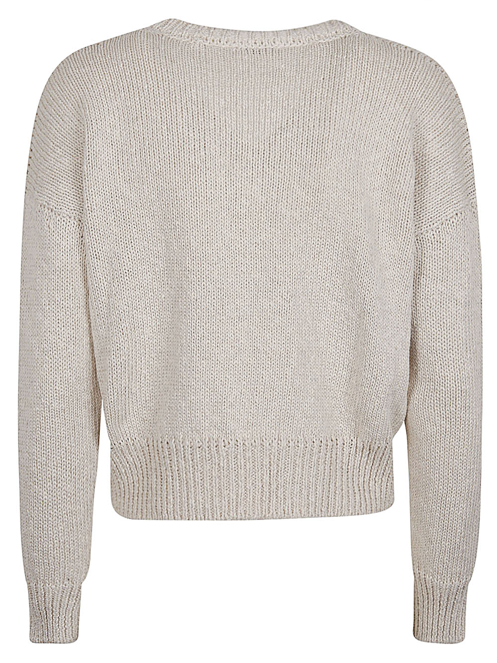 Base BASE- Cotton And Linen Blend V-neck Sweater
