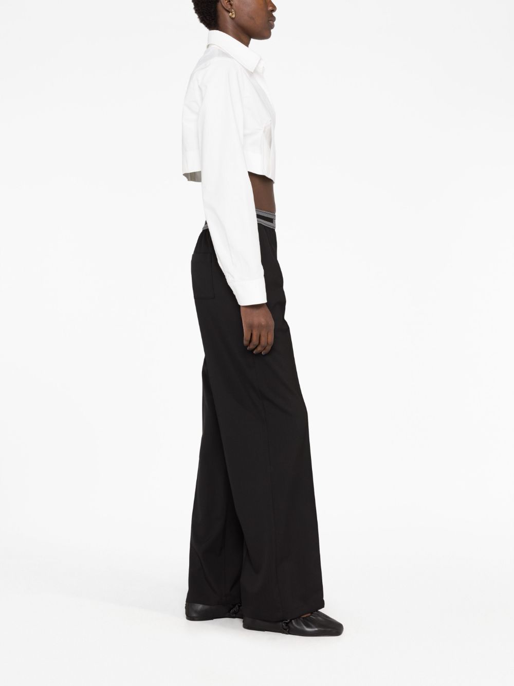 Loewe LOEWE- Logo Wide Leg Wool Trousers