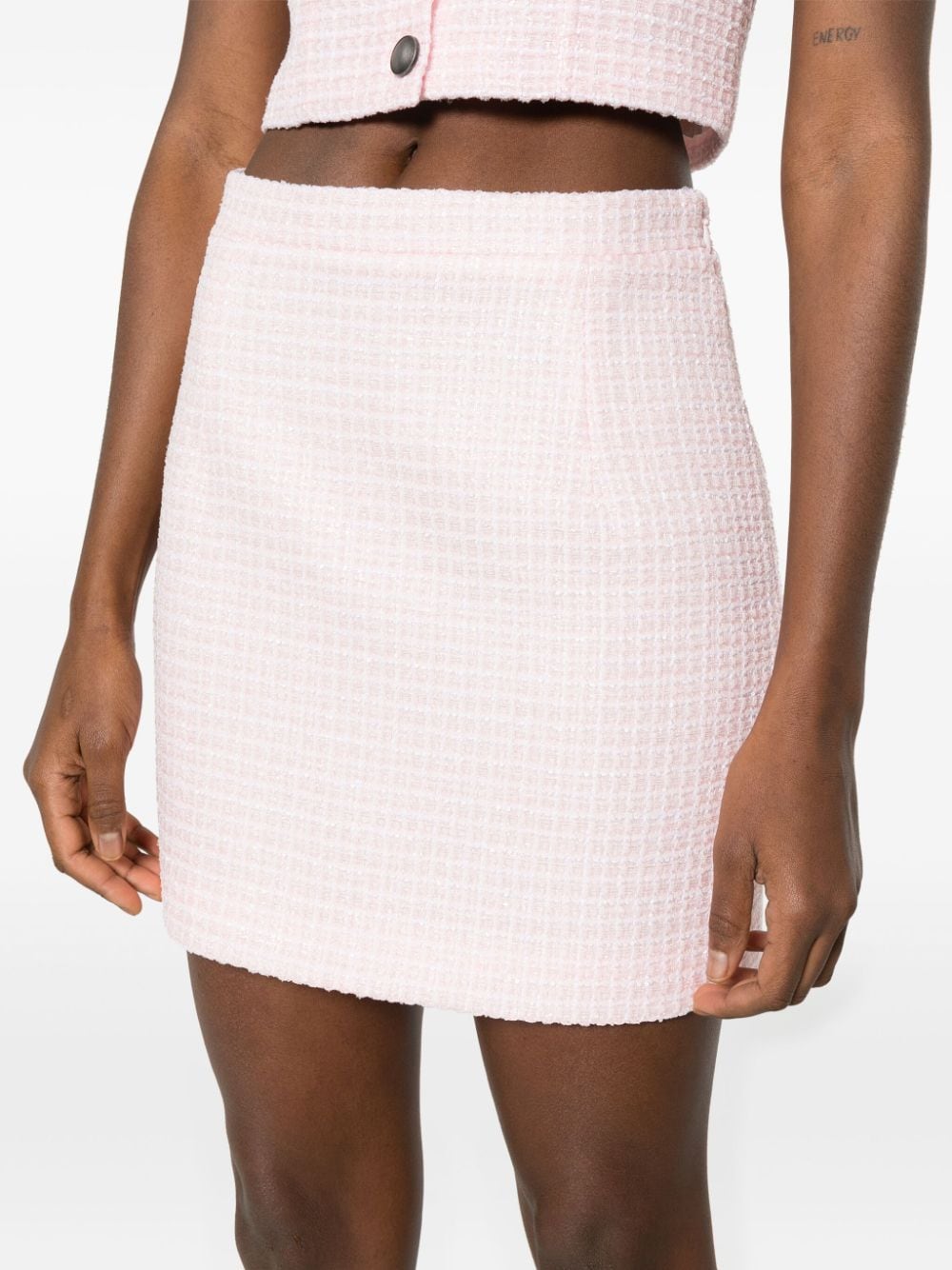 Alessandra Rich ALESSANDRA RICH- Sequin Checked Tweed Mini Skirt