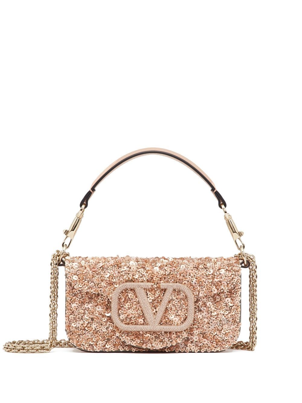 VALENTINO GARAVANI VALENTINO GARAVANI- Locò Small Sequined Shoulder Bag