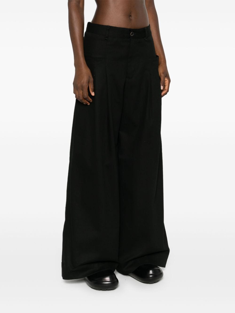 White Sand WHITE SAND- Cotton Wide-leg Trousers