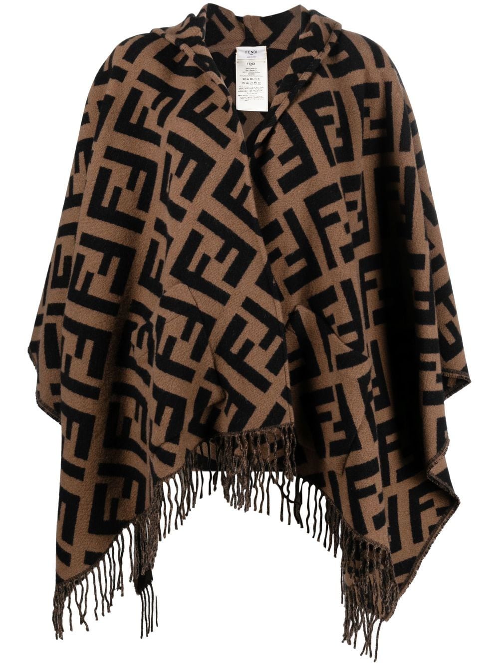 FENDI FENDI- Ff Cashmere Poncho