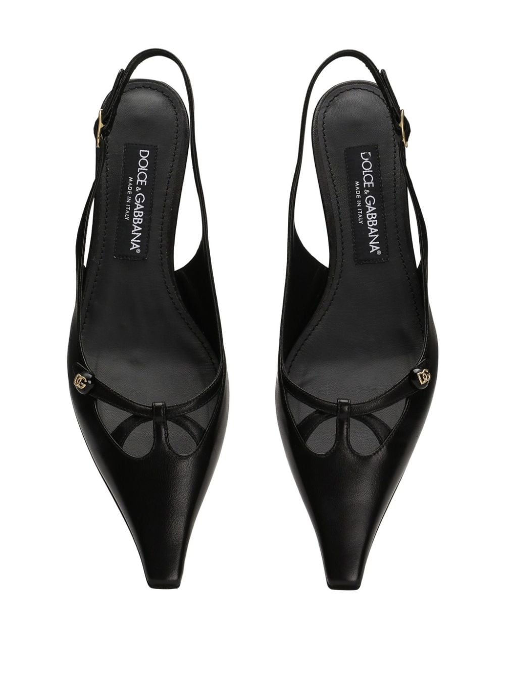 Dolce & Gabbana DOLCE & GABBANA- Leather Slingback Pumps