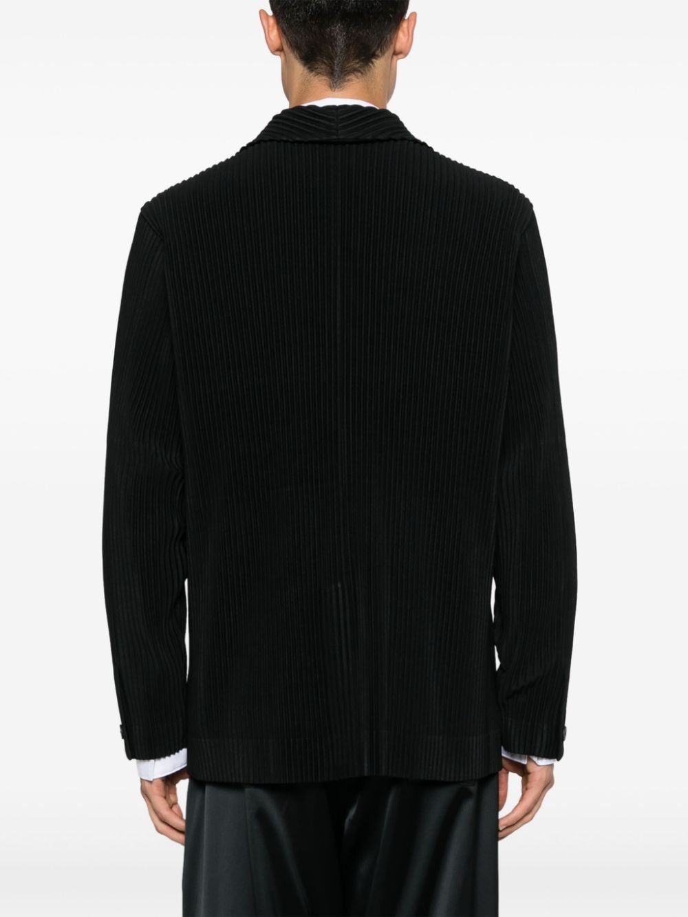  HOMME PLISSE' ISSEY MIYAKE- Pleated Single-breasted Jacket