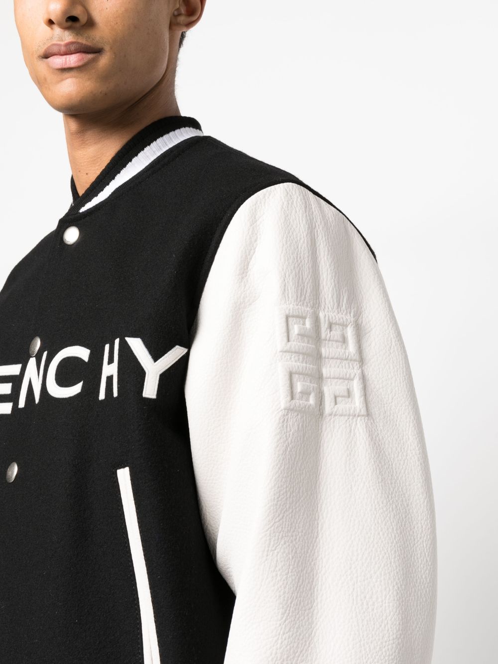 Givenchy GIVENCHY- Logo Wool Bomber Jacket