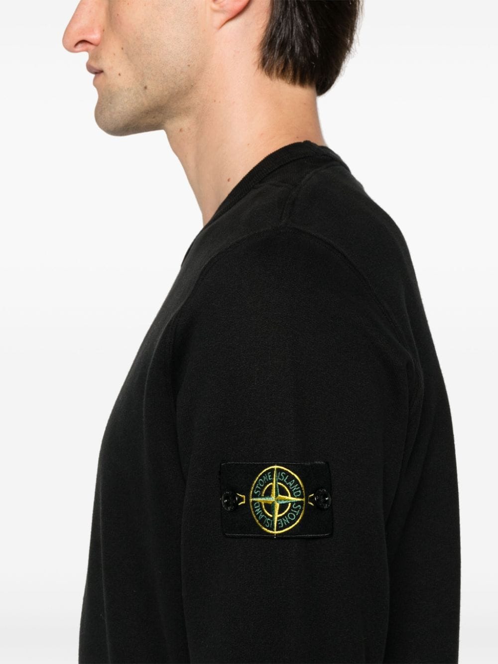 Stone Island STONE ISLAND- Logo Cotton Crewneck Sweatshirt