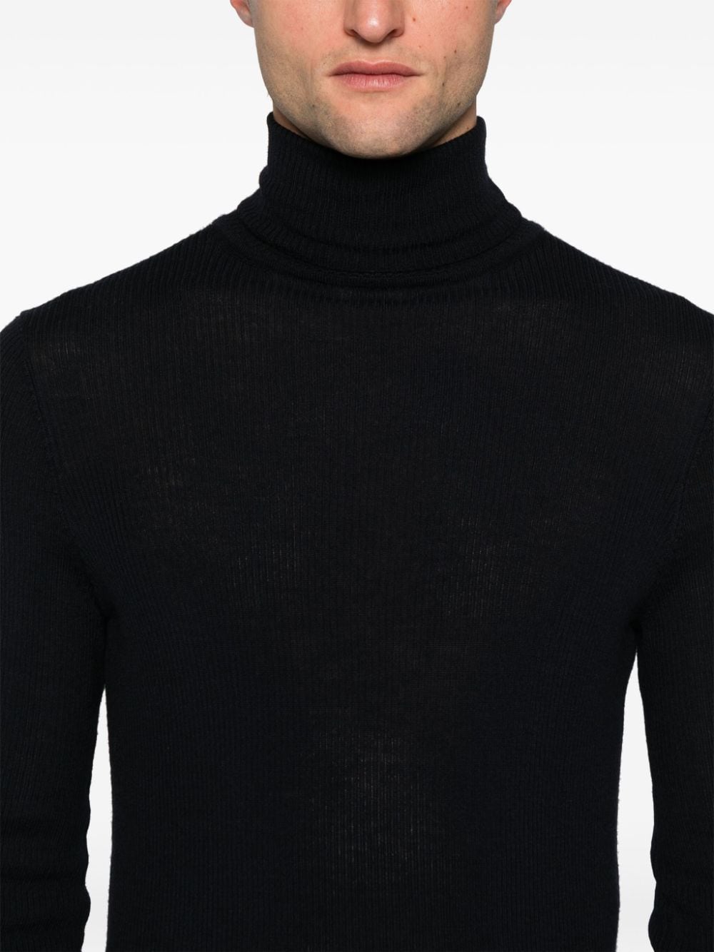 Tom Ford TOM FORD- Wool Silk Cashmere Turtle Neck