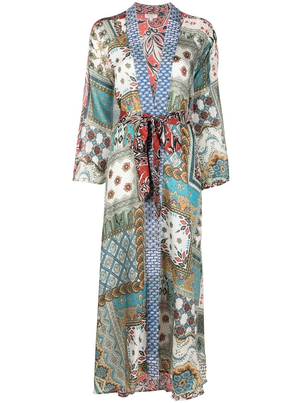 Anjuna ANJUNA- Silk Printed Belted Caftan