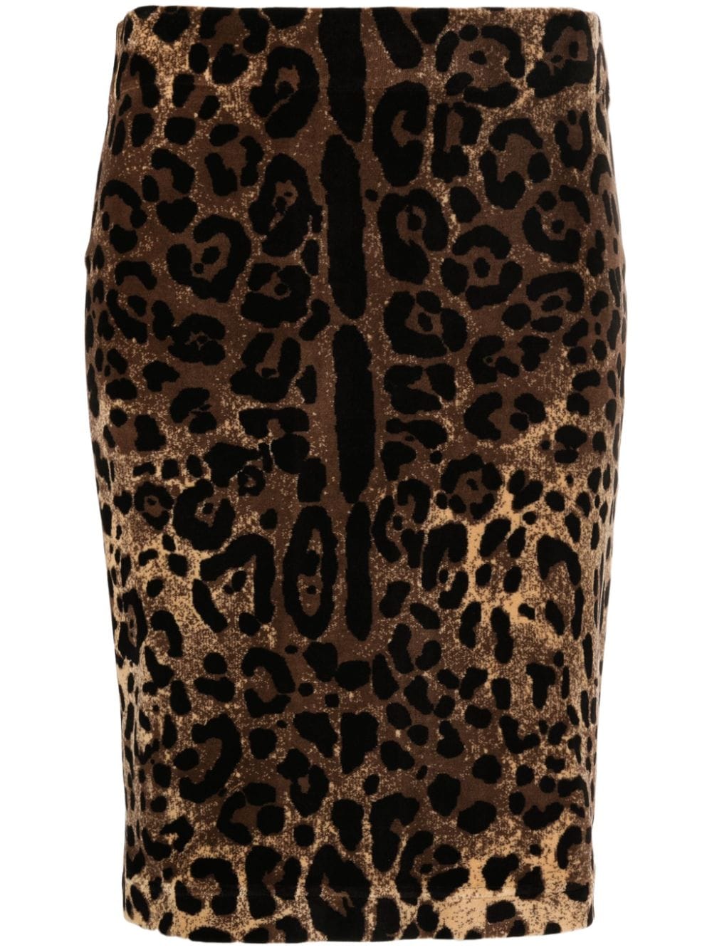 Dolce & Gabbana DOLCE & GABBANA- Leopard Print Chenille Mini Skirt