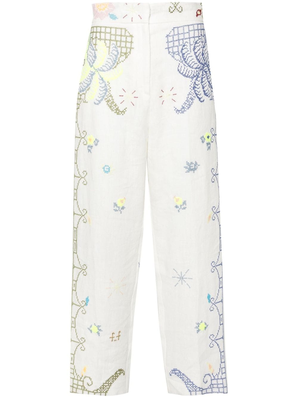 Forte Forte FORTE FORTE- Embroidered Linen Trousers