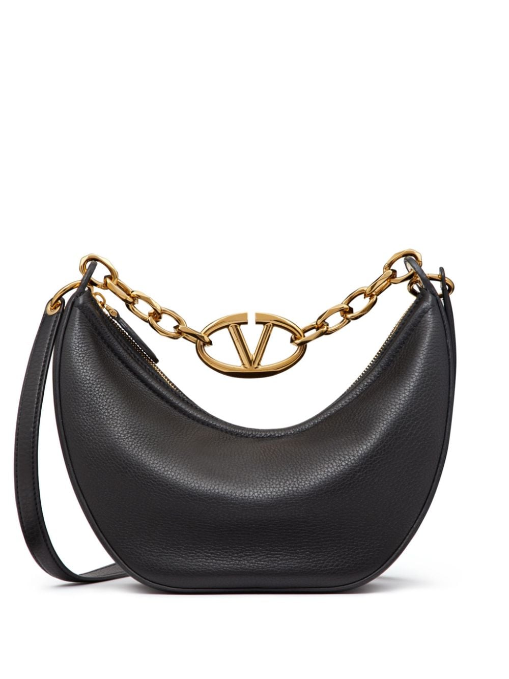 VALENTINO GARAVANI VALENTINO GARAVANI- Vlogo Moon Small Leather Hobo Bag