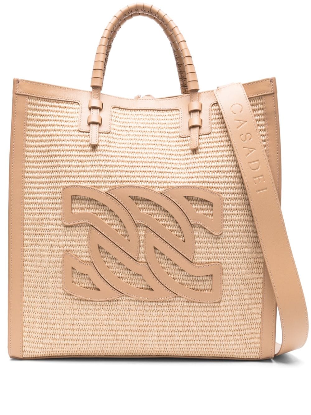 Casadei CASADEI- Beauriva Raffia And Leather Tote Bag