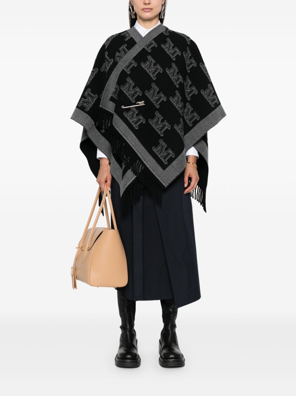 Max Mara MAX MARA- Logo Wool Cape