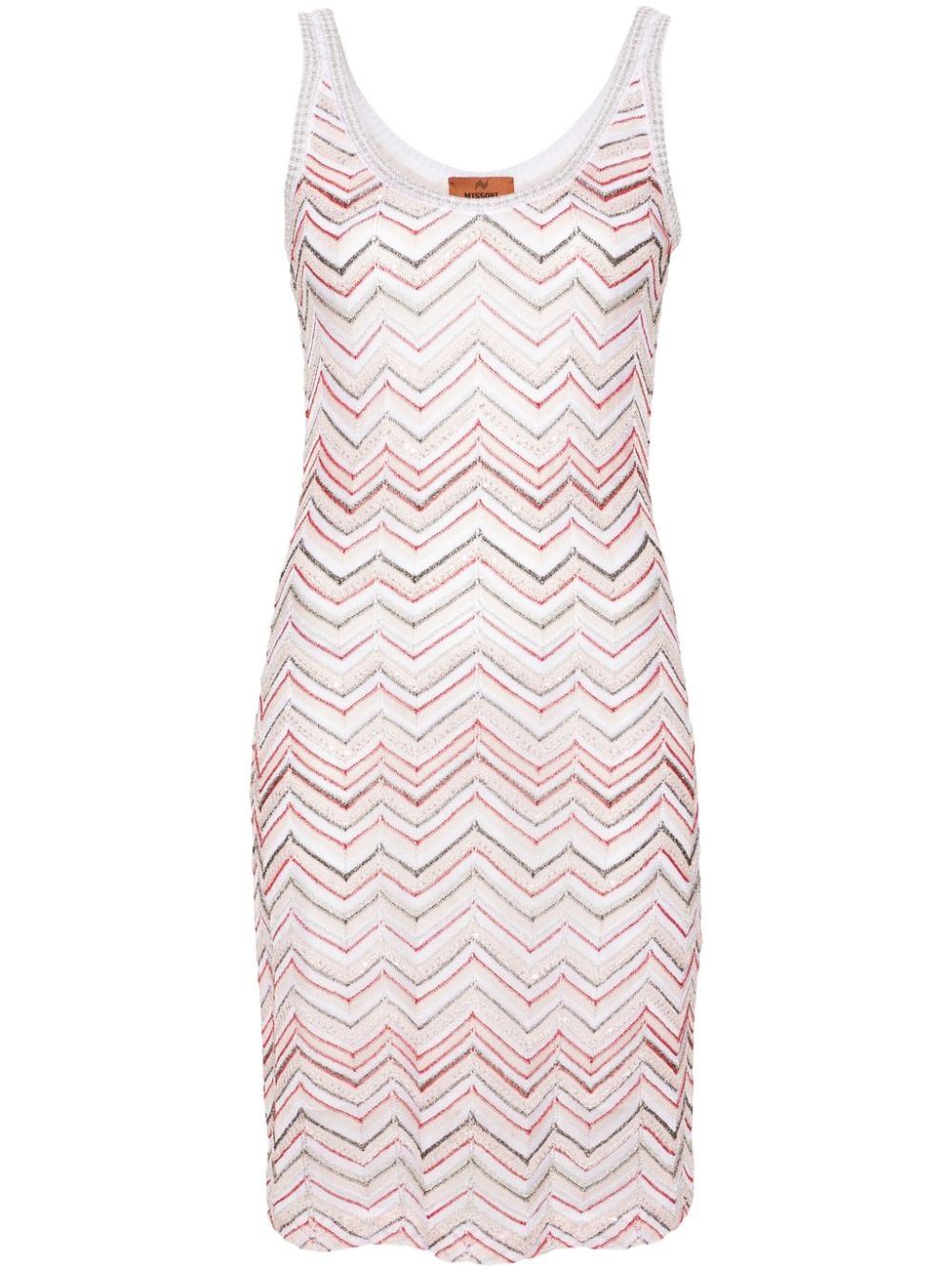 Missoni MISSONI- Zigzag Pattern Sleeveless Short Dress