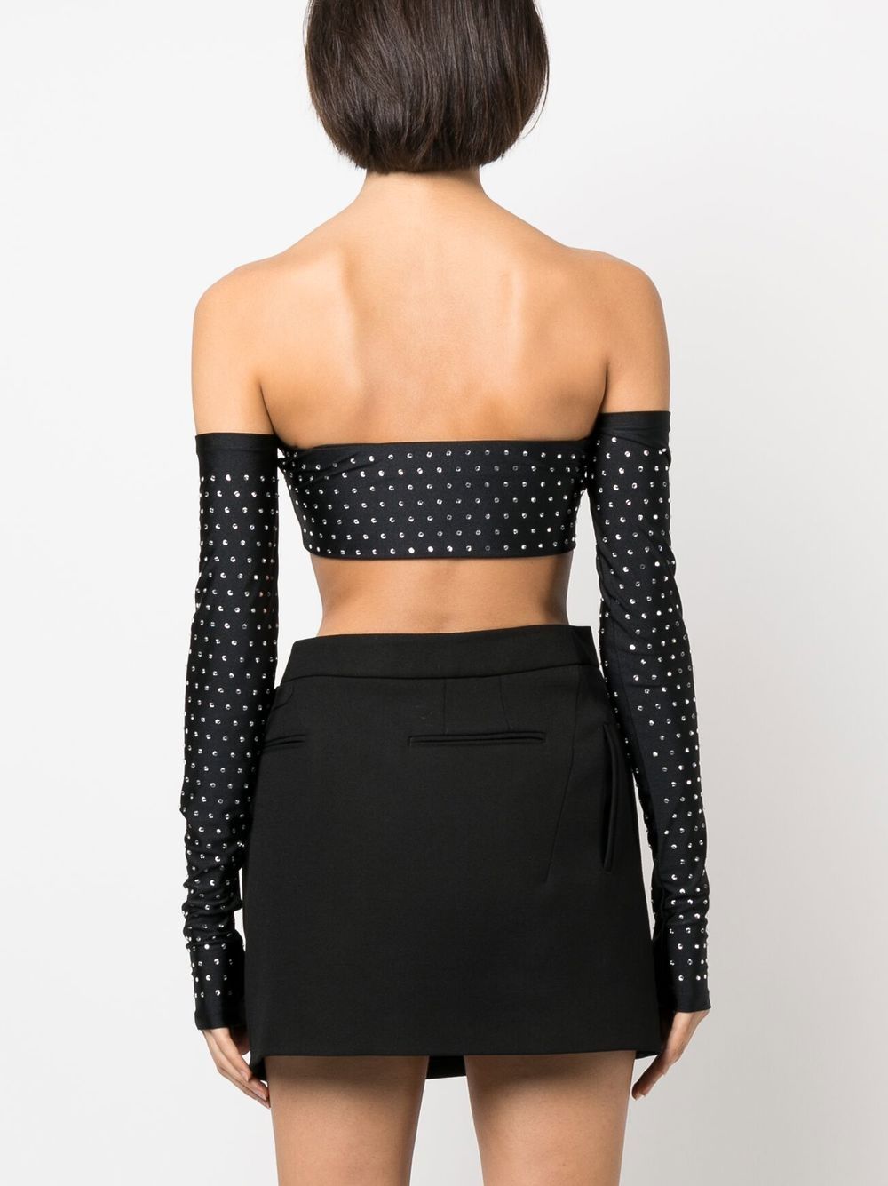 The andamane THE ANDAMANE- Lexi Crystal Crop Top