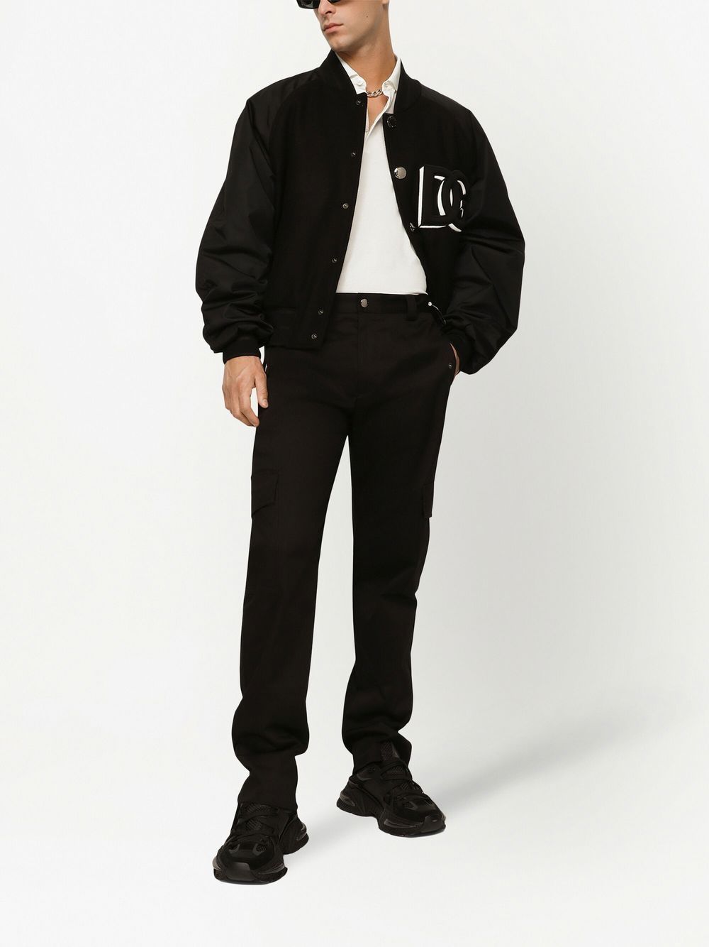 Dolce & Gabbana DOLCE & GABBANA- Logo Wool And Nylon Bobmer Jacket