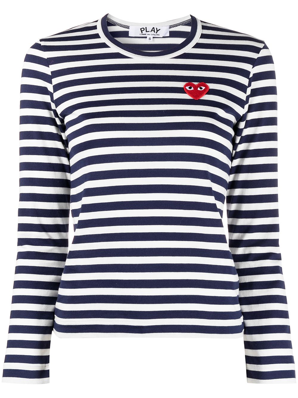 Comme Des Garçons Play COMME DES GARCONS PLAY- Logo Striped Cotton T-shirt