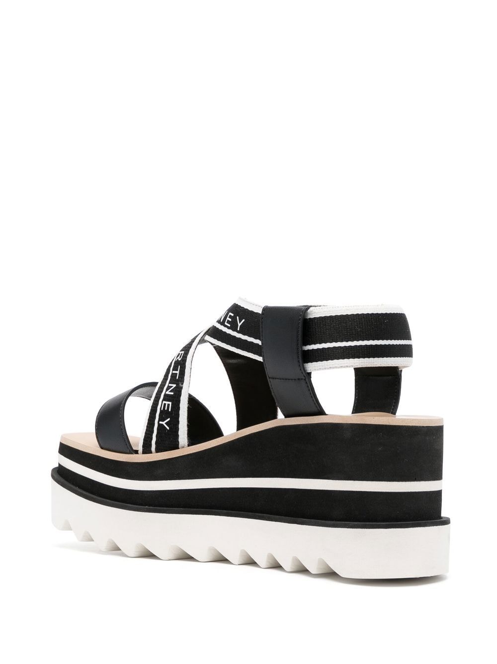 Stella McCartney STELLA MCCARTNEY- Sneak Elyse Striped Platform Sandals