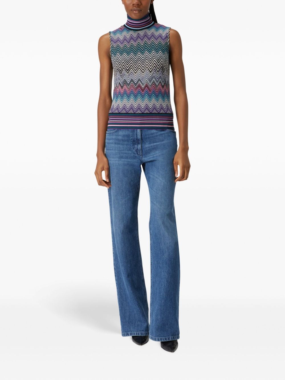 Missoni MISSONI- Zig Zag Motif Wool Top