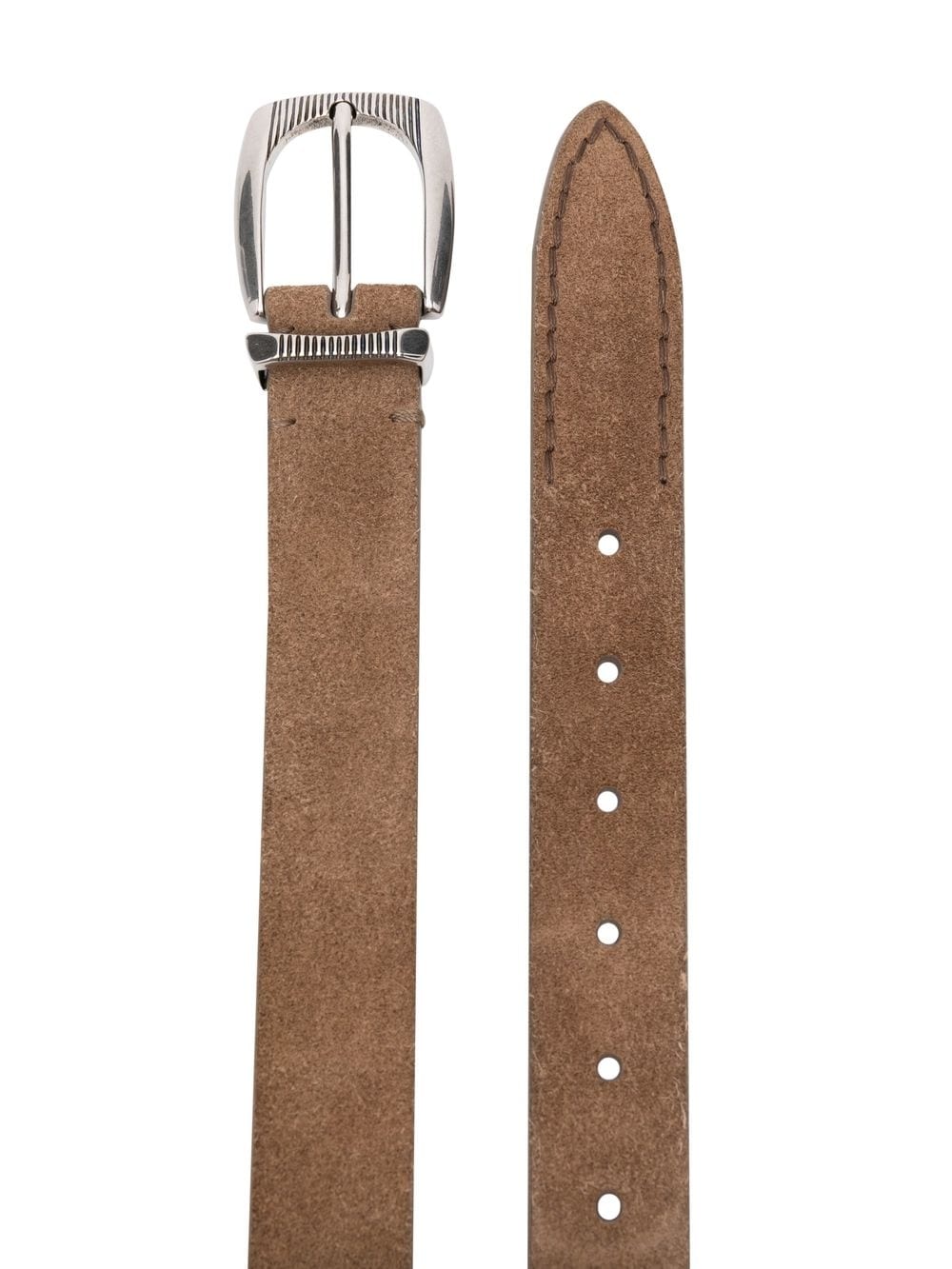 Brunello Cucinelli BRUNELLO CUCINELLI- Leather Belt With Carved Buckle