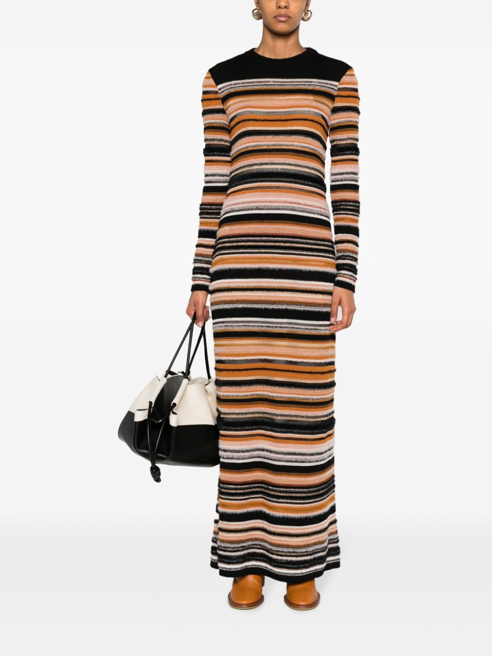 Missoni MISSONI- Striped Wool Blend Long Dress