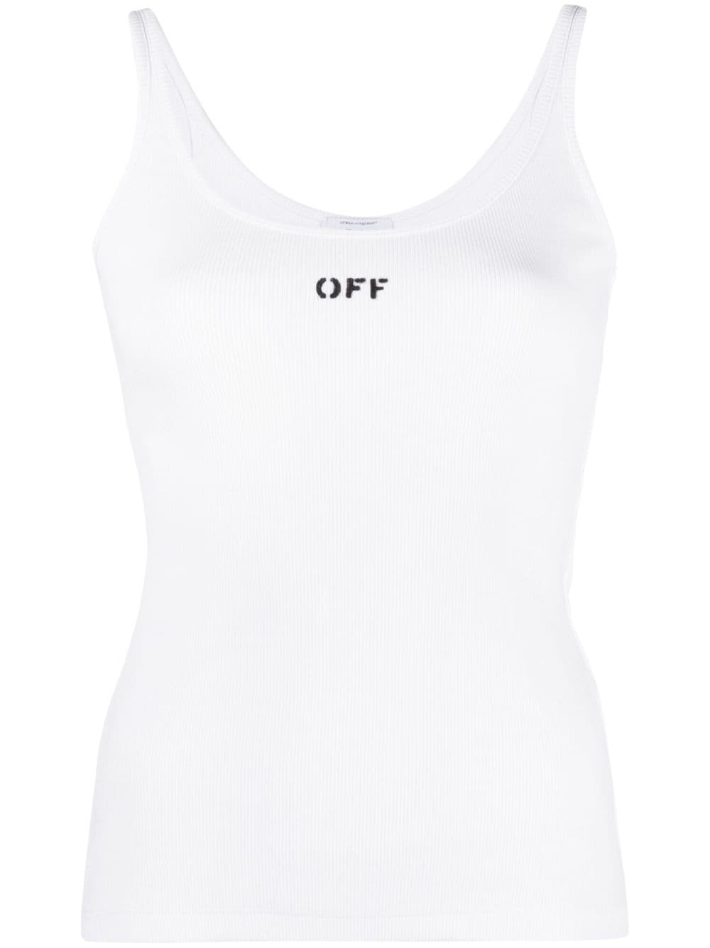 OFF-WHITE OFF-WHITE- Logo Cotton Tank Top