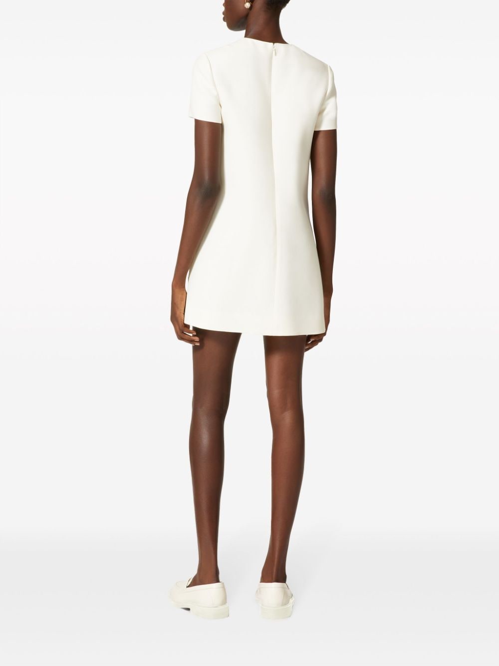 Valentino VALENTINO- Vlogo Wool And Silk Blend Short Dress