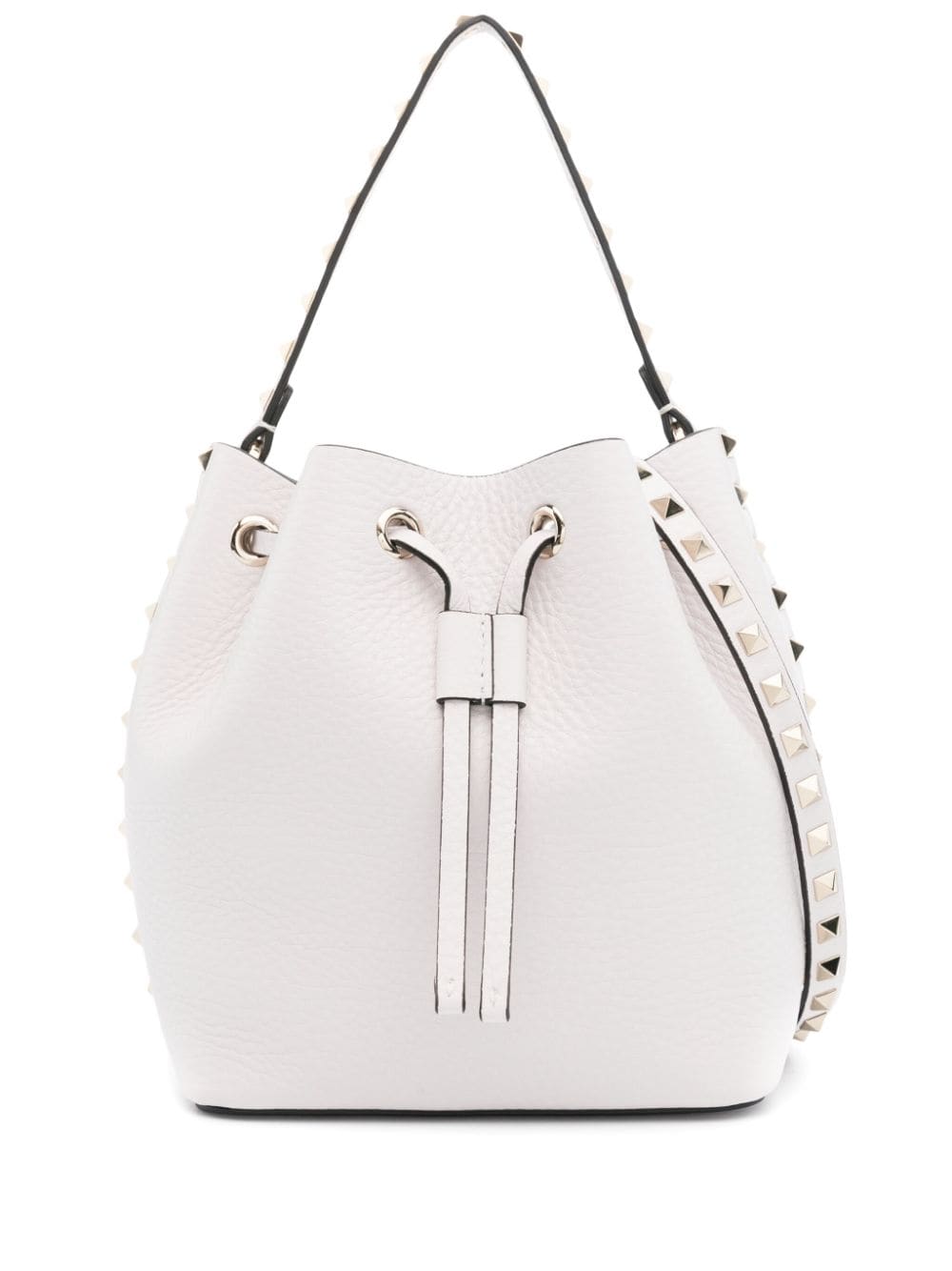 VALENTINO GARAVANI VALENTINO GARAVANI- Rockstud Leather Bucket Bag