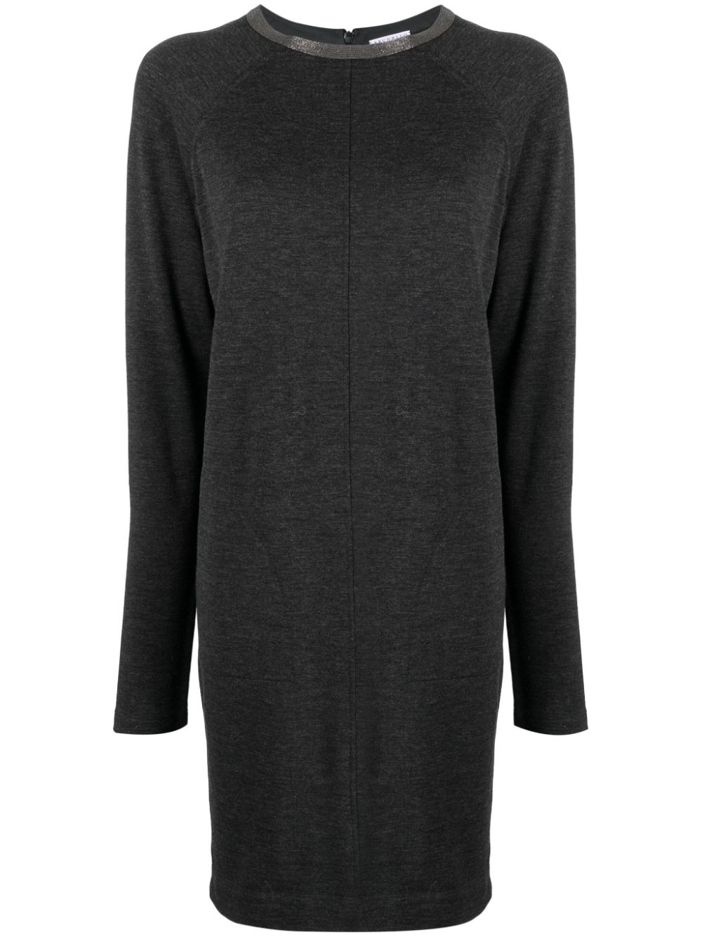 Brunello Cucinelli BRUNELLO CUCINELLI- Wool Dress With Precious Neckline