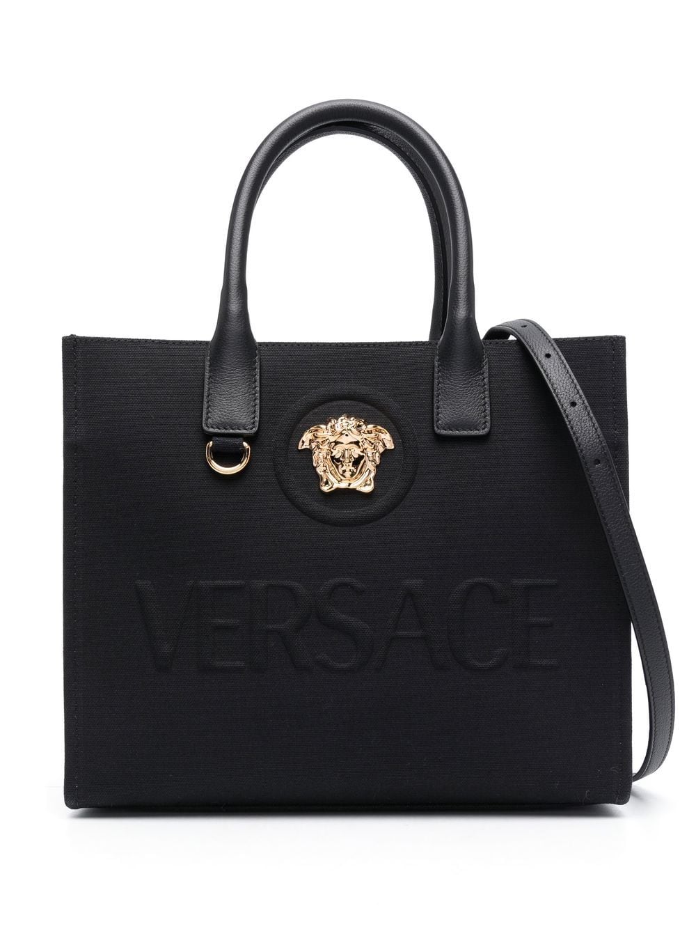 Versace VERSACE- La Medusa Small Canvas Tote Bag